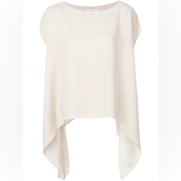 IRO Paris‎ Lara Swing Drape Top Vanilla Nude Size 34 XS - Picture 1 of 10